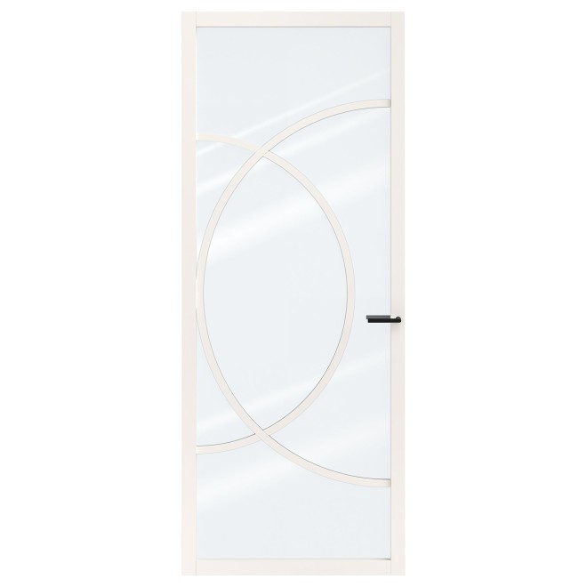 Binnendeur Skantrae SSL 14618 Blank Glas Wit Gelakt